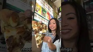 eating korean pizza for the first time! #shorts