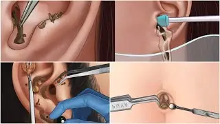 ASMR|ear pimple blackhead care|sebaceous cyst removal|Water Device Removes Earwax| Ear cleaning