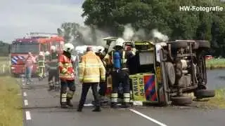 Ambulance op weg naar melding vliegt uit de bocht