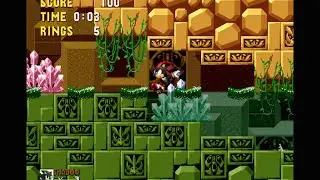Shadow in Sonic 1: Labyrinth Zone Act 1 [1080 HD]