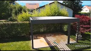 Montage einer bioklimatisierten Pergola (2)