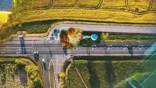 infinite zoom aerial drone