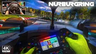 What if MODERN F1 Cars Raced at the Nordschleife ? Cockpit + Onboard | steering wheel gameplay