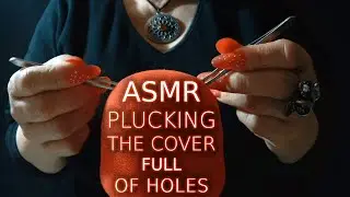 Plucking ASMR | DESTROYING the Red Cover by PLUCKING it out with a Pair of Tweezers