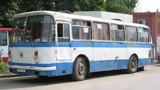 Автобус ЛАЗ 695н из пластилина