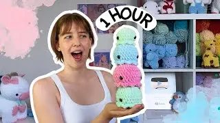 HOW MUCH can I CROCHET in ONE HOUR? - Speed Crocheting plushies and amigurumi!