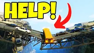 Bridge COLLAPSES with Cars STUCK On It! – BeamNG