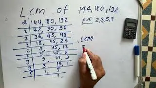 Lcm of 144,180,192 |  lcm by division method examples | Exam | Question | Hindi | Surendra khilery