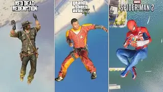 Falling from the Sky in 10 Different Games (Gta 5, Mafia, watch dogs...)