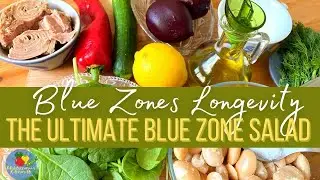 BLUE ZONE RECIPES | Healthy Beet Spinach & Butter Beans Salad | Mediterranean Diet Recipes