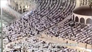Beyyine Suresi Kabe İmamı Sudais Türkçe Altyazılı Mealli