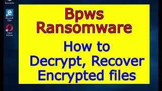 Bpws virus (ransomware). How to decrypt .Bpws files. Bpws File Recovery Guide.