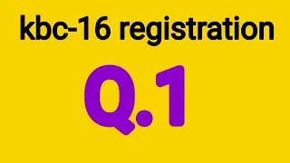 kbc-16 registration question-1 | kbc 2024 | 26 April/अप्रैल 2024 | kbc registration Question | #kbc