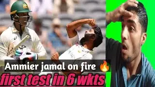 Amir Jamal debut match 6 wkts in Australia against/Amir Jamal on hatrick aus against 2023
