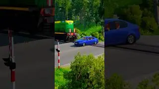ЧТО БУДЕТ, ЕСЛИ ПОЕЗД ПРОТАРАНИТ ШКОДУ ОКТАВИЮ в BeamNG Drive