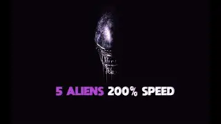 5 Xenomorphs vs SPEEDRUNNER at 200% Speed