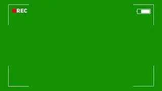 CLEAN Cam Viewfinder Green Screen video, Video Camera recording 3 min