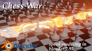 Chess board-speed modeling in blender 2.93