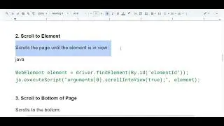 ⚡ Scrolling in Selenium Using JavaScriptExecutor (Full Guide for Real-Time Projects)