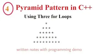 #4 Pyramid Pattern in C++ Programming | Pyramid Star Pattern in C++ | C++ Programming Language