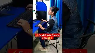 Excel Form Create with in 5 sec🔥😲 