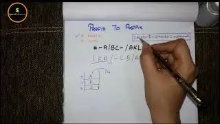 Prefix to Postfix conversion using Stack.