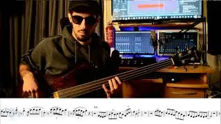 Moose the Mooche theme & Solo Transcription Bass Cover by Vabass (w/ sheet)
