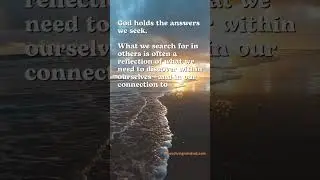 God holds the answers we seek. 🤎