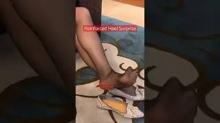 Fully Fashioned Pantyhose Red Heel Patch Shoe Drop Backseam Reinforced Toes Nylons Stockings Tights