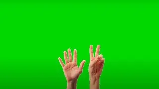COUNTING ON FINGERS! 1 to 10 hand fingers animations on green screen - VFX video Editing 