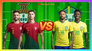 Which duo will win? | Portugal Ronaldo Bruno Fernandes VS Brazil Neymar JR Vinicius JR
