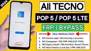 Tecno POP 5 / POP 5 LTE Android 11 Frp Bypass Without PC | All Tecno (BD4) (BD2P) Frp Unlock