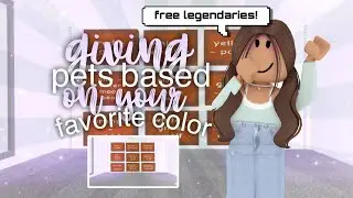 Giving *FREE* pets based on YOUR *FAVORITE* color…😨