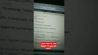 How to use dapper in asp.net core? 