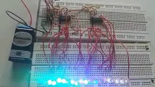 RUNNING LED WITH CARRY OUT USING IC 4017