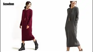Одежда с Aliexpress - Прекрасное зимнее бархатное платье однотонное
