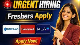 Barclays, Honeywell Hiring Freshers | KLA, Byteridge Jobs 2026 | Latest Off Campus Drive