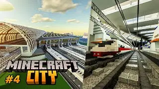 The Train Station (Part 1) | Minecraft City Building Timelapse | Ep. 4