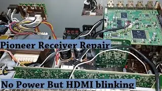 Pioneer AV Receiver Repair // No Power But HDMI Red Light Blinking Fix // Receiver Not Turning On