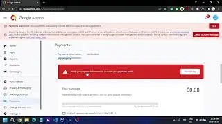 Google Admob Payments are on Hold - Verify your payment information [Fixed]