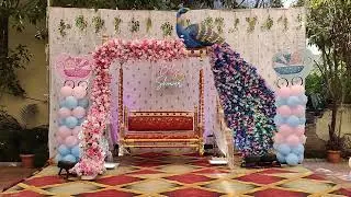 baby shower jhula on rent indore City 7415389060/ oh baby artificial flowers decoration indore City