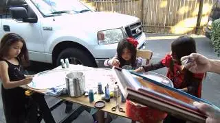 TESSA BELLA AND ANDREA, BUDDING ARTISTS