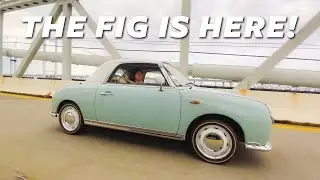 Her NISSAN FIGARO has finally arrived from Japan