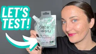 CAI Body Glitter Gel Review: Chunky Silver Stars & Moon, Iridescent Holographic for Makeup & Hair!