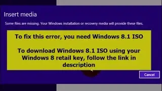 How to Reset Windows 8.1 - Fix Some Files are Missing
