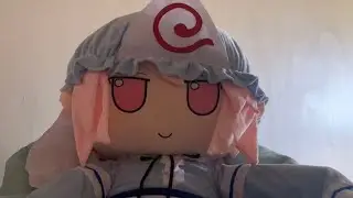 Yuyuko eats a watermelon and transforms
