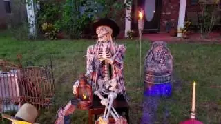 Animatronic Skeleton Halloween Display