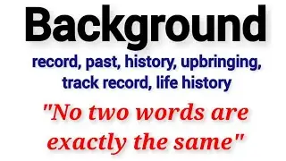 Background (vocabulary)
