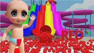 Learn Colors with 3D Baby Balls Suprise Eggs - Teach Colors - Baby Children Kids Learning Colors