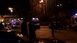 Карети "швидкої" на Європейській площі. 20.01.2014